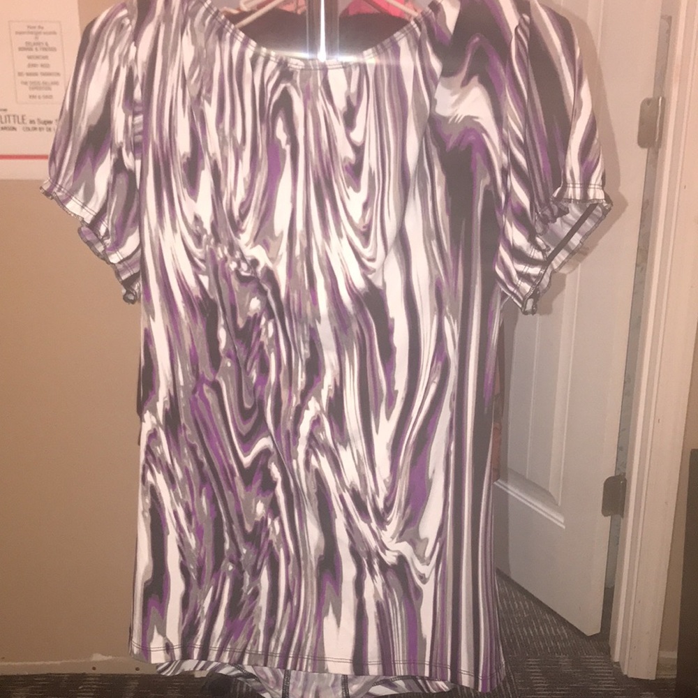 Purple Zebra Blouse - Picture 2 of 4